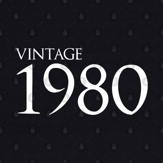 Vintage 1980 by GlossyArtTees